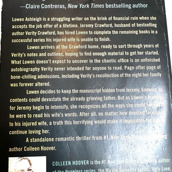 Verity by Colleen Hoover paperback - Picture 3 of 6